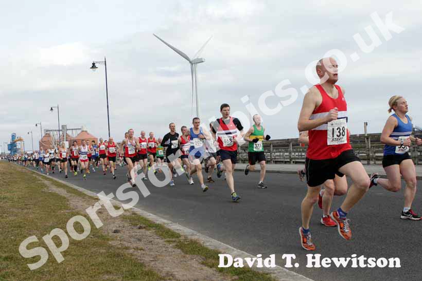 Soon after the start of the Transped Blyth Valley 10k.